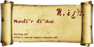 Munár Édua névjegykártya